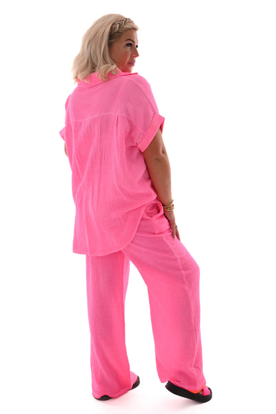 Lora | Zweiteiliges Waffelset hellrosa