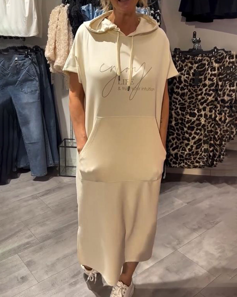 Ebba | Lockeres Kleid mit Kapuze und femininer Passform