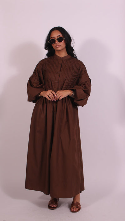 Nice | blouse dress Brown
