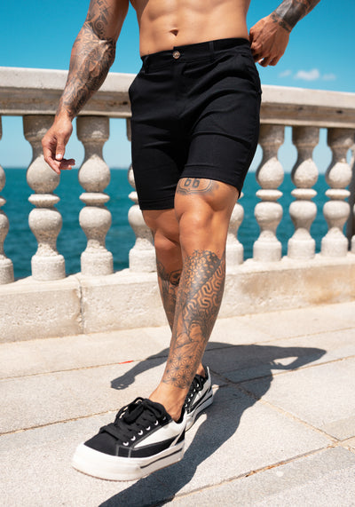 Chino | Shorts Schwarz